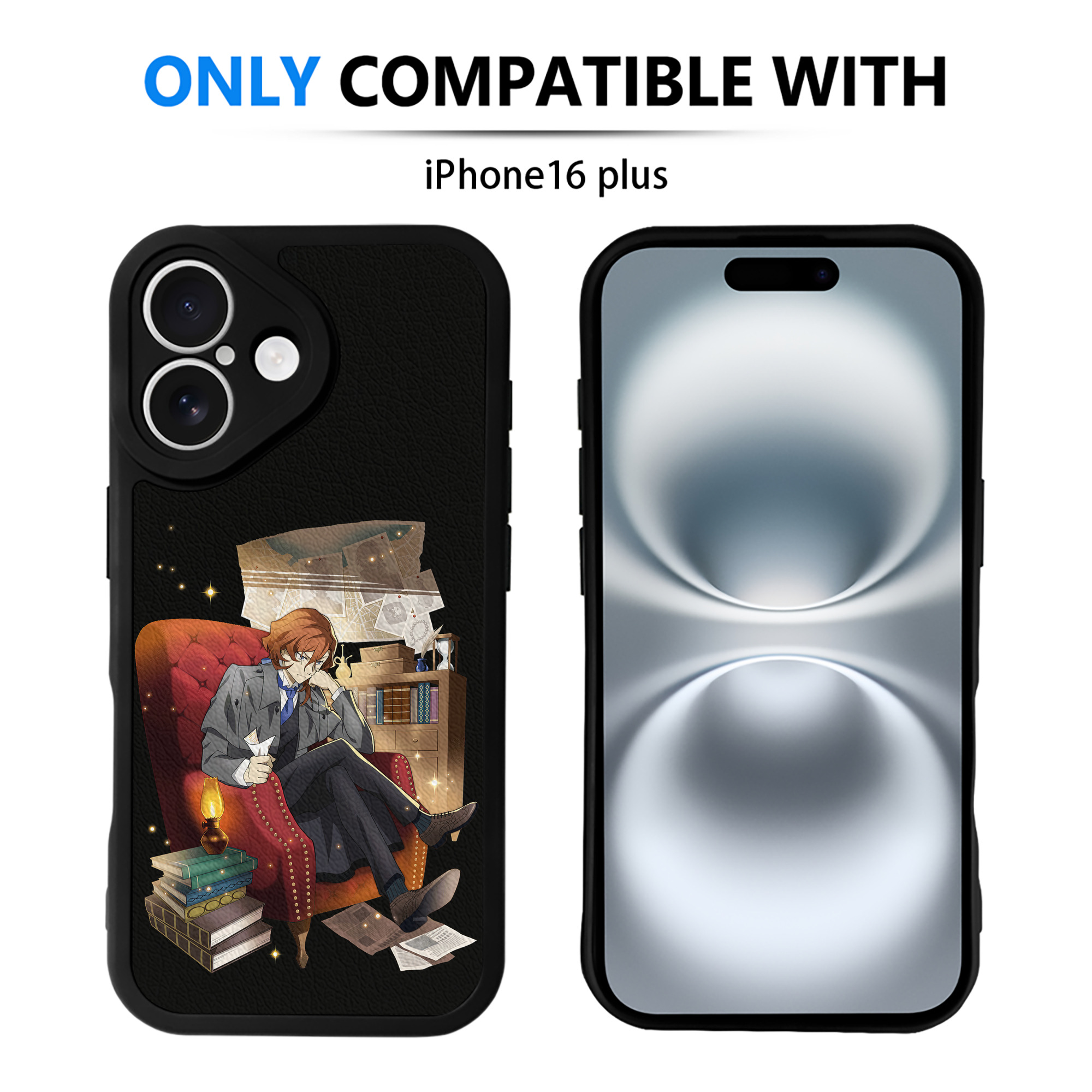 （画像用） 文豪ストレイドッグス Bungo Stray Dogs 【iPhone 16シリーズ対応】シリコンスマホケース（レザー調） 材質：シリコン
